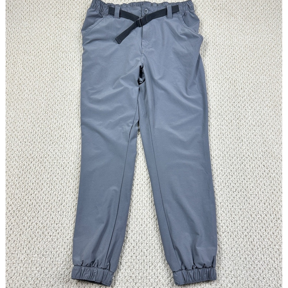 Columbia Joggers Mens L Gray Timberlake Camp Belted Performance Hiking Pants